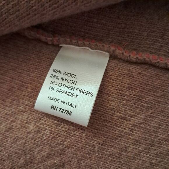 A•IDA sweater women's large L orange tan wool blend italian designer cozy winter - Picture 9 of 14